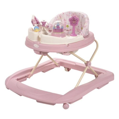 Disney Baby Walker with Wheels, Pink Baby Walkers and Activity Center for Infants