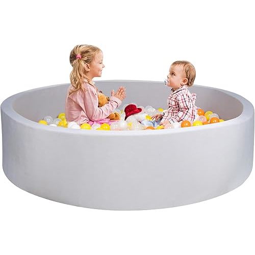 Foam Ball Pit for Toddlers Kids Children, CALEPTONG 47.2"x 13.8" Super Large Ball Pits for Babies with Soft Memory Sponge, Indoor Outdoor Baby Playpen, Kids Play Ball Pool, Balls NOT Included