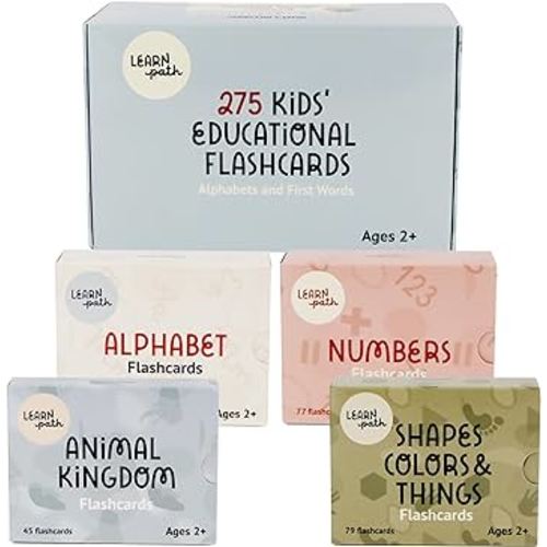 Toddler Flash Cards for Ages 2+ - Real Image 470 Flash Cards for Toddlers 3-5 Years with Illustrations, Alphabet Flash Cards, Learn First Words, Numbers, Colors, Shapes & Math Symbols
