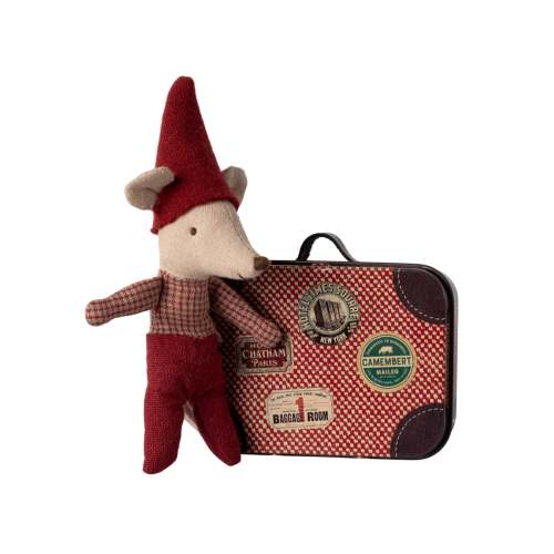 Maileg Baby Christmas Mouse with Suitcase