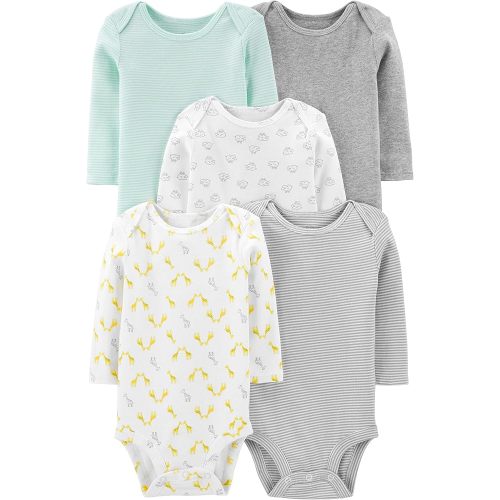 Simple Joys by Carter's Baby Boys Long-Sleeve Bodysuit Pack of 5Bodysuit