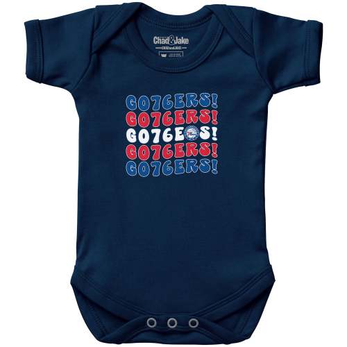 Philadelphia 76ers Chad & Jake Newborn & Infant Groovy Bodysuit - Navy