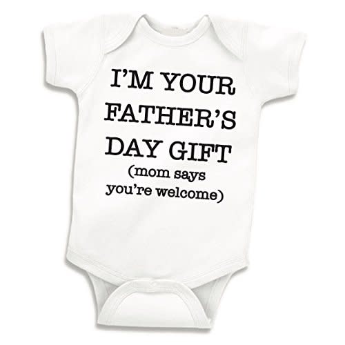 Bump and Beyond Designs Fathers Day Outfit, 1st Fathers Day Bodysuit for Baby