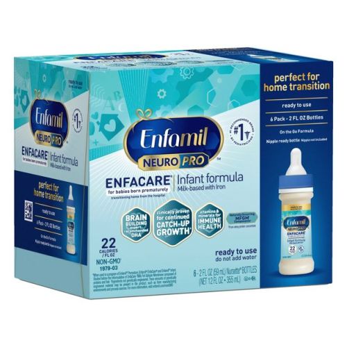 Enfamil EnfaCare NeuroPro Ready to Feed Infant Formula - 2 fl oz/6ct: Non-GMO, Brain Development, Growth Support