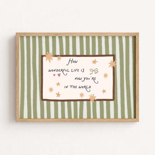 How Wonderful It Is to Have You in This World – Nursery & Kids Wall Art