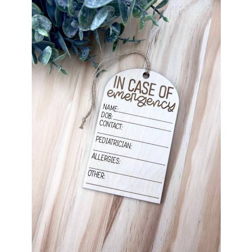 Emergency ID Tag  | Car Seat ID Tag  | Backpack Identification Tag  | Non-Verbal Child | Medical Information Tag