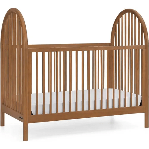Delta Children Cannon 4-in-1 Convertible Crib - Converts from Baby Crib to Toddler Bed, Daybed and Sofa Bed, Fits Standard Full-Size Crib Mattress, Chestnut