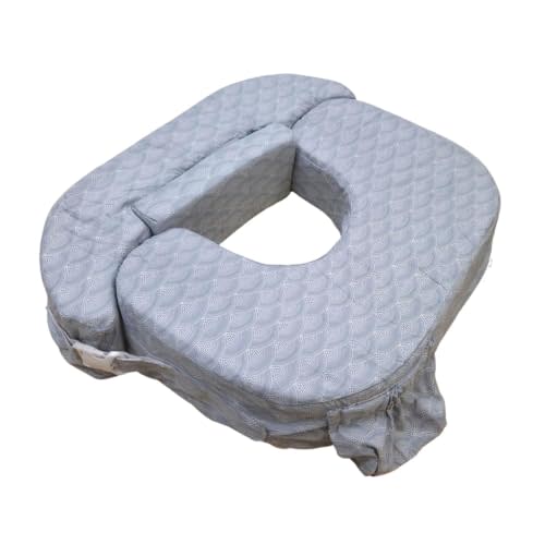 My Brest Friend Twin Nursing Pillow - Enhanced Comfort with Slipcover - Ergonomic Breastfeeding Pillow for Ultimate Support - Adjustable Nursing Pillow with Handy Side Pocket, Horizon