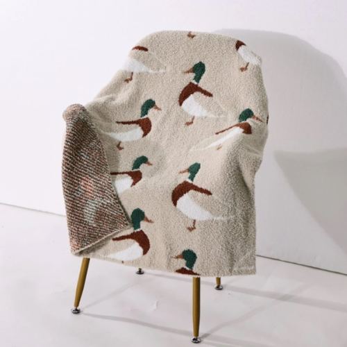 Chenille Baby Blanket - Mallard Duck Print | Velvet Fawn