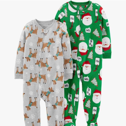 Simple Joys by Carter's Unisex Child Holiday Loose-fit Flame Resistant Fleece Footed Pajamas