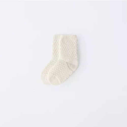 COTTON SILK TEXTURED SOCKS - Ecru | ZARA United States