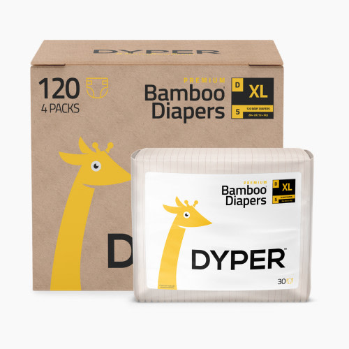 DYPER Bamboo Viscose Baby Diapers - Size 4, 6