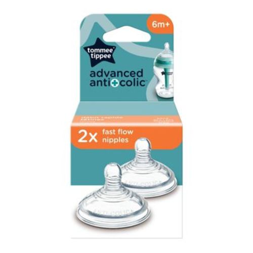 Tommee Tippee Advanced Anti-Colic Baby Bottle Nipples - 2pk