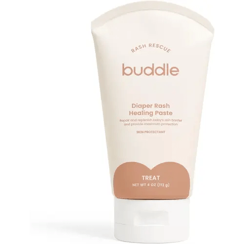 Buddle Diaper Rash Rescue Healing Ointment For Baby, 40% Zinc Oxide, Repairs & Nourishes, Pediatrician Tested, Fragrance-Free, 4 oz