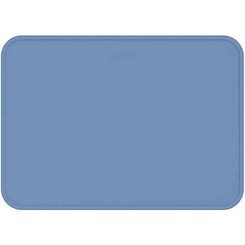 Lalo Silicone Placemat for Toddlers & Babies - Non-Slip Kids Placemat for Restaurants & Dining Tables - Non-Toxic & BPA Free Safe - for Ages of 4 Months and Up - Blueberry