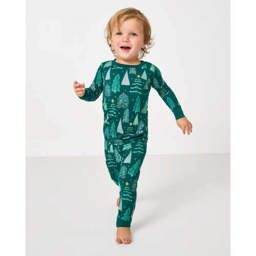 Twinkling Trees Two-Piece Pajama Set - Little Sleepies