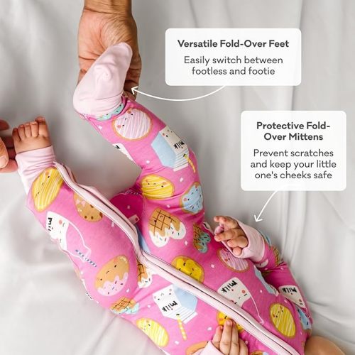 Little Sleepies Pajamas for Baby Boys & Girls, Viscose from Bamboo Baby Pajamas, Preemie & Newborn Sleepers, 2-Way Zipper PJs