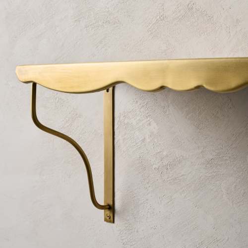 Rosalie Brass Scalloped Shelf – Magnolia