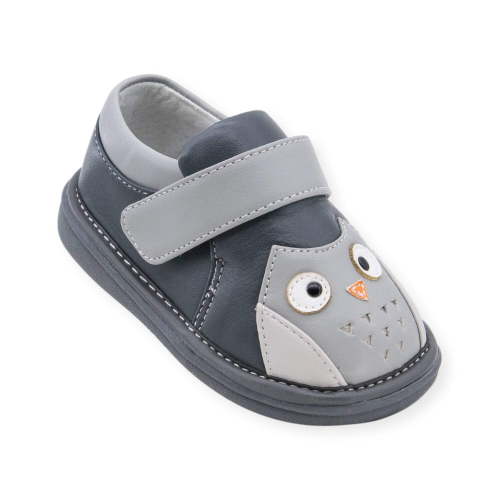 Wee Squeak Owl Grey Shoe Size: 3, Color: Grey