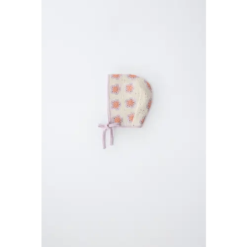 CROCHET FLOWER KNIT BONNET - Ecru | ZARA United States