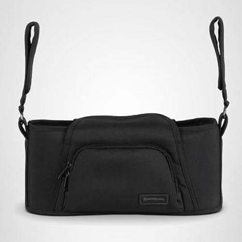 UPPAbaby Carry-All Parent Organizer – Easy Attach, Universal Fit – Multiple Compartments for Beverages, Snacks + Personal Items – Secure Zippered Pocket – Charcoal