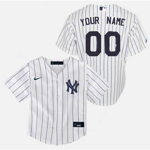 NY Yankees Replica Personalized Kids Home Jersey