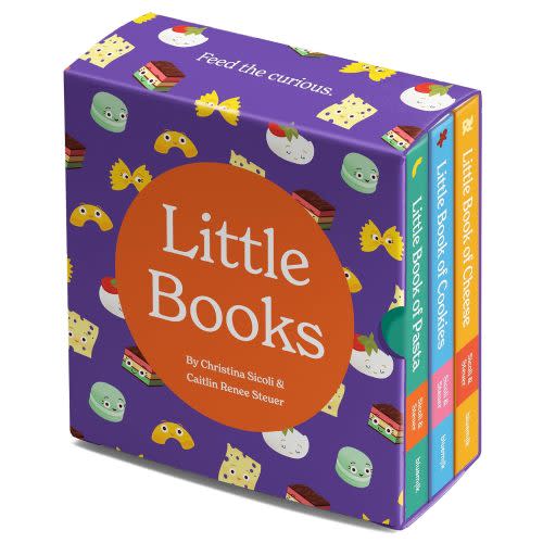 Little Books Culinary Collection Future Foodie 3 Board Book Box Set Pasta Cookies Cheese Phonics and Rhymes Baby Shower Gift 0-12 Months Toddler Book Ages 1-4 Years