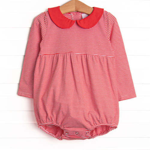 Elliot Long Sleeve Bubble, Fire Red Stripe – Stitchy Fish
