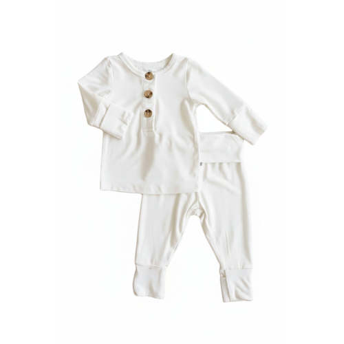 2pc Bamboo Button Top & Bottom