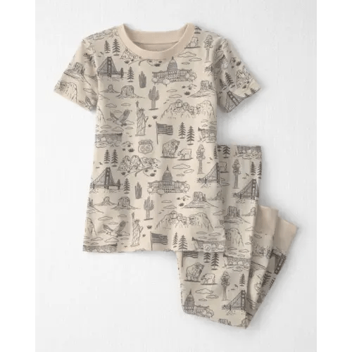 Toddler 2-Piece Organic Cotton Pajamas in Stars Stripes and Sights - Little Planet | Carter's