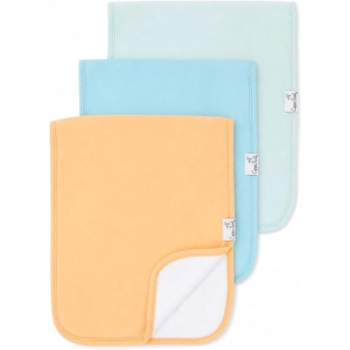Copper Pearl Premium Baby Burp Cloths - 3-Pack Large Cotton Burp Cloths, Extra Soft Spit Up Rags with 3 Absorbent Layers, Perfect for Baby Boy and Baby Girl Gifts (21" x 10" Size, Bennie Set)