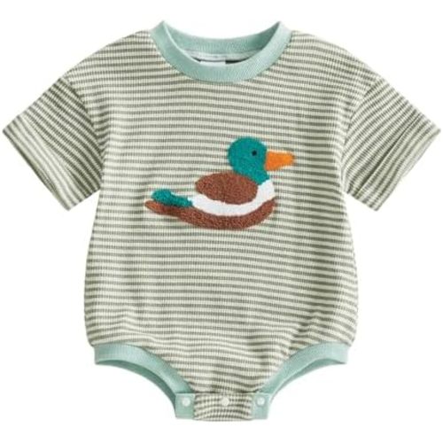 Lucikamy Newborn Baby Boy Girl Summer Clothes Funny Print Sweatshirt Romper Oversized Infant Short Sleeve Bodysuit