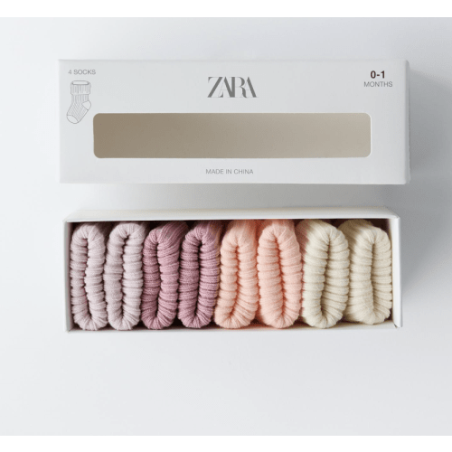 FOUR-PACK OF COLORFUL SOCKS - Pink | ZARA United States