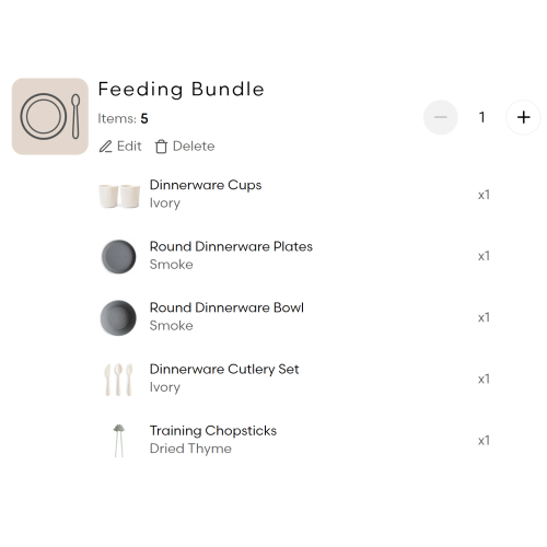 Mushie Feeding Bundle-5 item pack