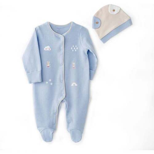 Cloudy Cuddles Romper Duo, Blue - Andy Wawa | Maisonette