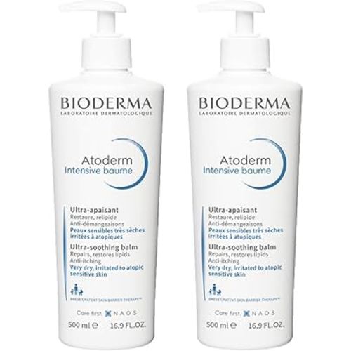 Bioderma Atoderm Intensive Balm, Hydrating Balm for Dry to Atopic Sensitive Skin, Face & Body Moisturizer with Ultra Soothing Anti-Itching Formula, Fragrance-Free, Non-Greasy & Non-Sticky for Family