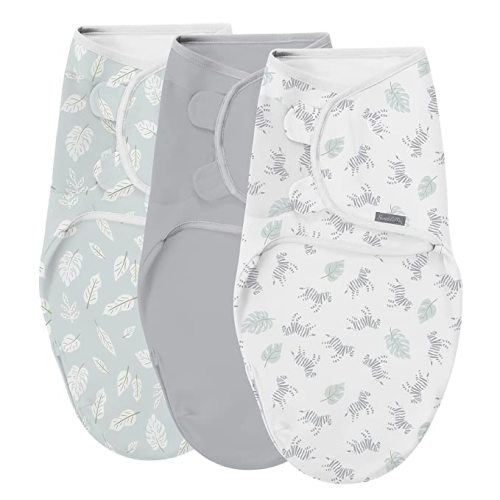 SwaddleMe® Original Swaddle – Size Small/Medium, 0-3 Months, 3-Pack (Jungle Drops) Easy to Use Newborn Swaddle Wrap Keeps Baby Cozy and Secure and Helps Prevent Startle Reflex : Baby