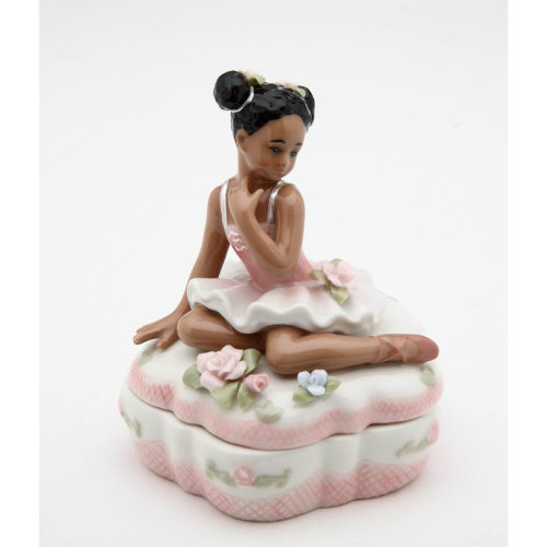 Harriet Bee Hawking African American Ballerina Trinket Decorative Box & Reviews | Wayfair
