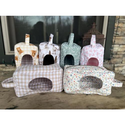 Handmade Quilted Diaper Wipe Pouch, Baby Shower Gift