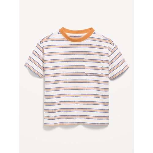 Oversized Short-Sleeve Waffle-Knit T-Shirt for Toddler Boys