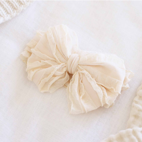 Large Ruffle Knit Bow