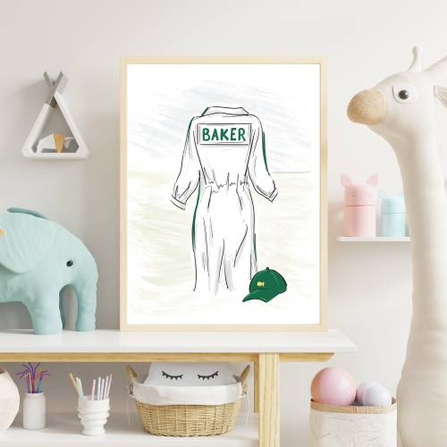 Customizable Golf Caddie Nursery Print