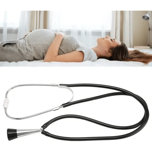 Fetal Stethoscope, Fetal Heart Stethoscope, Monitoring for Pregnant Women with Soft Earplugs Good Sealing and Silicone Receiver for Pregnant