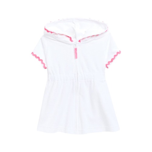 Zip Front Hooded Cover-Up Dress