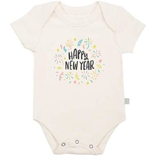 Finn + Emma Organic Cotton Graphic Baby Bodysuits - Gender Neutral Onesie for 0-12 Months in Multiple Sizes and Styles