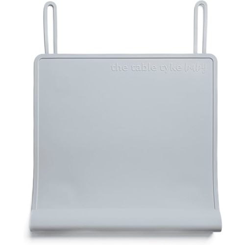 The Table Tyke Silicone Placemat with Table Edge Bumper for Baby Toddler Suction Cup Safety Mat (Slate Grey)