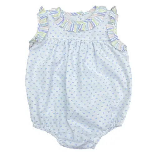 Rosie Bubble - Blue Swiss Dot