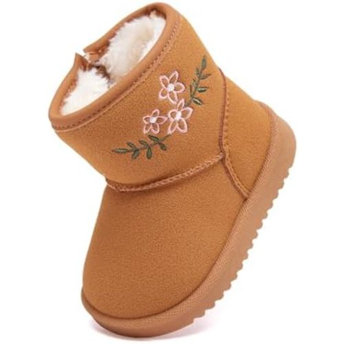 BMCiTYBM Baby Snow Boots Infant Boy Girl Winter Boots Nonslip Lightweight Outdoor Warm Shoes for Cold Weather 6 9 12 18 24 Months(Infant/Toddler)