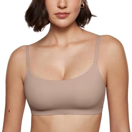 INLYRIC Women's Inbarely Bralettes Cami Bras No Underwire Wireless Seamless Unlined Comfort Sports Bra