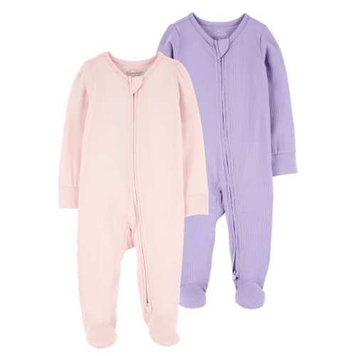 Baby 2-Pack Zip-Up PurelySoft Sleep & Play Pajamas | Carter's